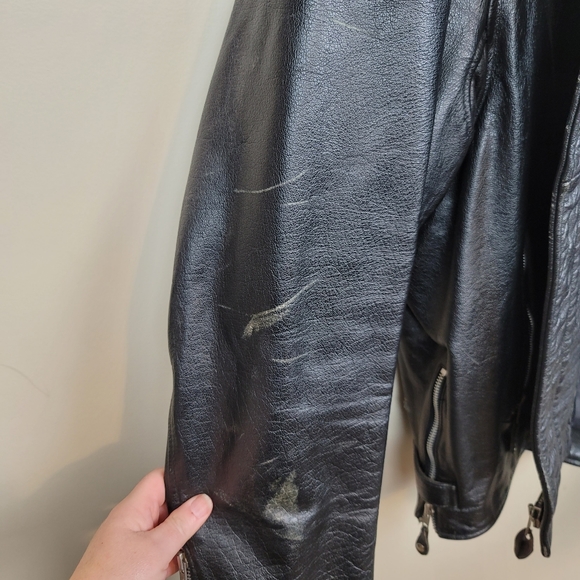 FMC Black 100% Leather Jacket - Picture 6 of 11